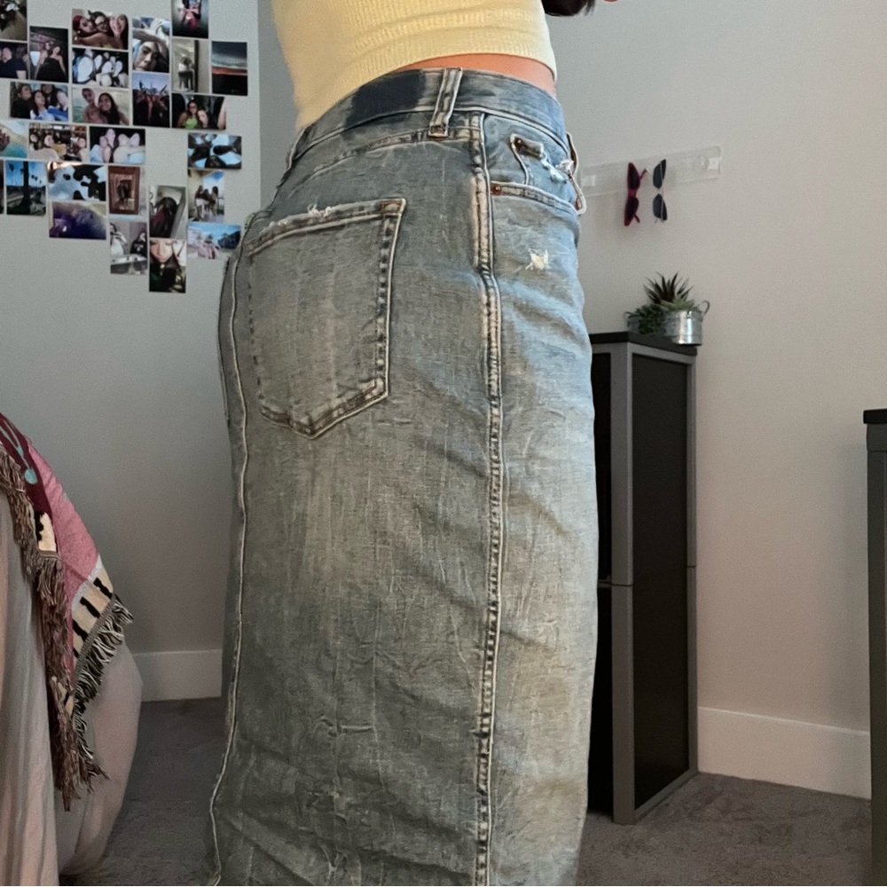 Midi denim Abercrombie skirt - Picture 4 of 6
